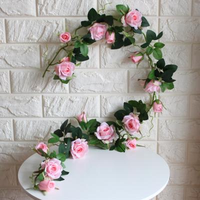 China Modern Vase Garland Silk Vine Ivy 1pc Artificial Flower Tree Rose for sale