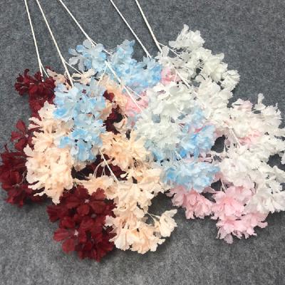 China Wedding Simple Celebration Artificial Silk Cherry Blossom Branch Wedding Proof Decoration for sale