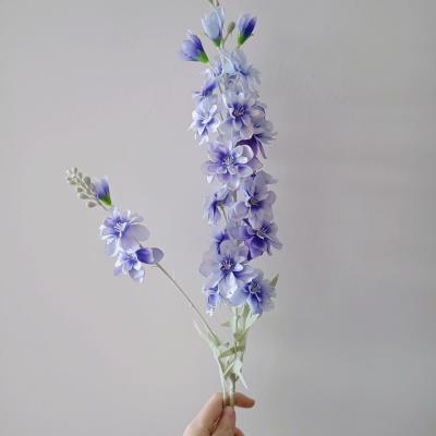 China Wedding New Style Hotel Home Decoration Elegant Gift 2 Branches Artificial Delphinium for sale