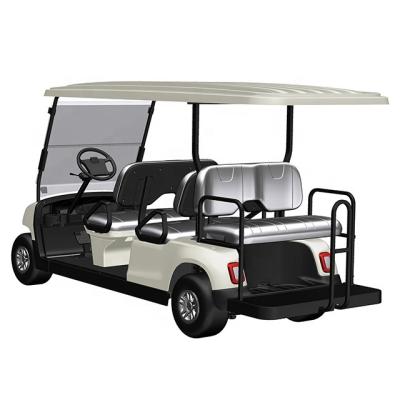 China CE Approved New Fashion Back To Back 6 Seats Electric Mini Golf Car With Cargo Box 3536*1200*1800mm for sale