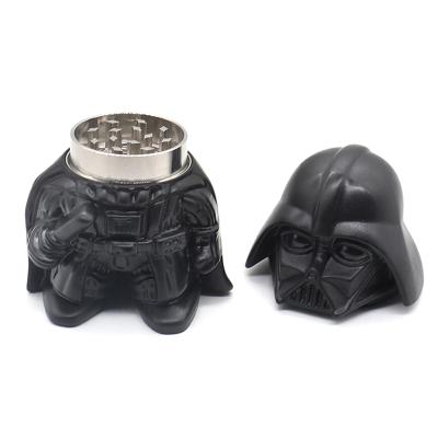 China Hot Selling Wholesale Zinc Alloy Herb Grinder Tobacco Weed Grinder 4 Piece Sharp Teeth Darth Vader Cnc Grinder for sale