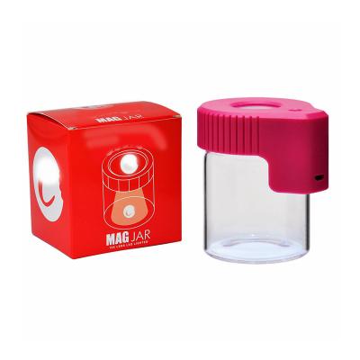 China Plastic Cover LED Lighting Air Tight Transparent Storage Viewing Magnifying Jar for sale