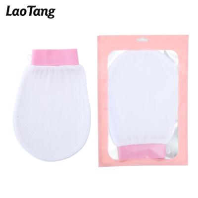 China OEM and ODM Factory Wholesale Exfoliating Strip Colored Body Dead Skin Scrub Glove Body Exfoliating Gloves Gloves for sale