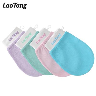 China EXFOLIATE comfortable squishy 100% exfoliating gloves peeling glove exfoliating glove for sale