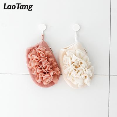 China EXFOLIATING High Quality Custom Shower Sponge Bath Ball Exfoliating Scrub Glove for sale