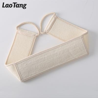 China All Natural Loofah Loofah Strap Exfoliating Organic Massage Scrubber for Shower and Bath Men and Women for sale