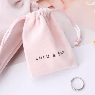 China Fresh Flower Packaging RuiKaiLi Flannel Jewelry Bag Earrings/Rings/Velvet Packaging Bag Supply Can Be Customized Logo for sale