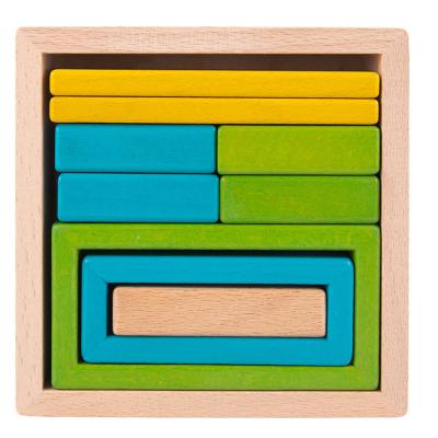 China Wooden Safety Blocks Rainbow Building Blocks Story Arched Early Education Toys For Kids Babies Games for sale