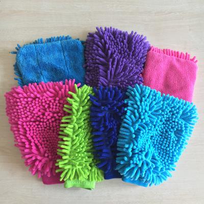 China House keeping  washing absorb mitt 100% polyester microfiber mitt gloves for sale