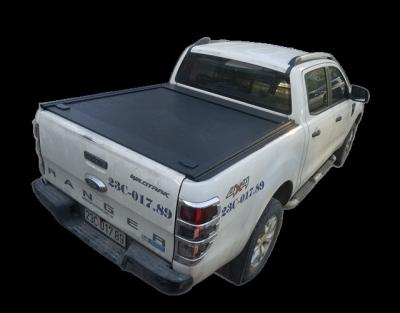 China Easy Fit Pickup Truck Accessories Black Hard Aluminum Retractable Tonneau Cover for sale