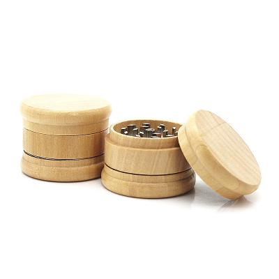 China Wholesale Custom Logo Chuhao Accessories Smoking Strong Magnet 60mm Sharp Teeth CNC 3 Layers Wooden Tobacco Herb Grinder for sale