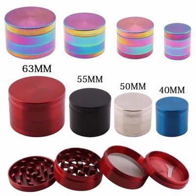 China CNC Sharp Teeth Wholesale High Quality Colorful Zinc Alloy Metal Herb Grinder Tobacco Herb Grinder for sale