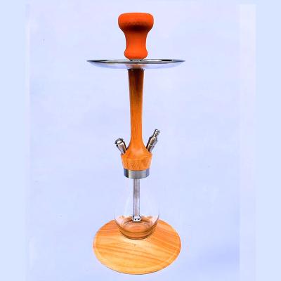 China New Eco-friendly Wood Hookah Narguile Shisha Water Pipe Shisha Glass Hookah Set Water Smoking Pipe Accessories for sale