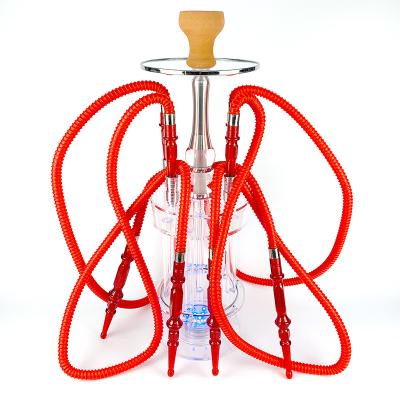 China New Eco-Friendly Narguile Hookah Shisha Tobacco Pipe Shisha Acrylic Glass Hookah Set Smoking Pipe for sale