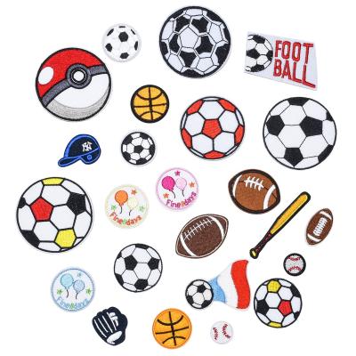 China High Quality 3D Football Team Series Logo Patches For Clothing Jackets DIY Iron Sew On Ironing Embroidery Patch Hat T-shirt Badges for sale