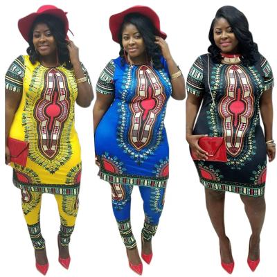 China 2022 Ethnic Rayon Cotton Dashiki Totem Print Ladies Clothes Long Dress Women Casual African Print Kitenge Designs Traditional Dress for sale