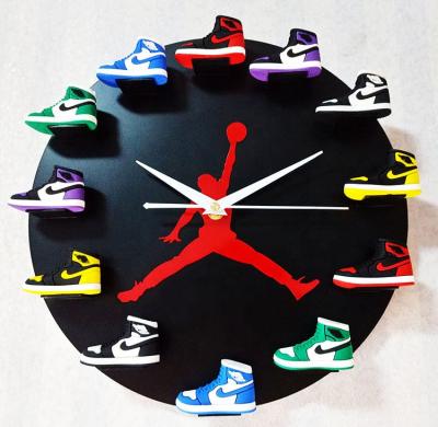 China AJKL1-12 generation antique popular three-dimensional model three-dimensional model basketball clock 3D basketball shoe supplies 3D small shoe flight JD clock for sale