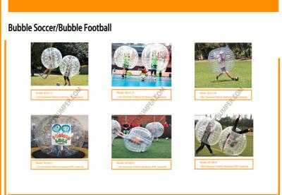 China High Performance Inflatable Bubble Soccer Football Bubble Football Equipment for sale