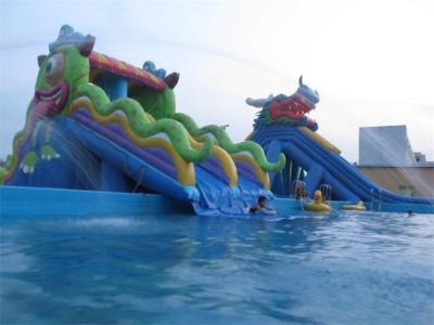 China Huge Water Proof kids Inflatable Swimming Pools 0.6mm Thick Triple Stitched for sale