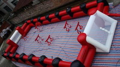 China Waterproof Inflatable Sports Arena , Red Inflatable Soccer Field for sale