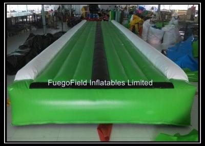 China Green and Black Children Inflatable Air Track , Inflatable Race Track for sale