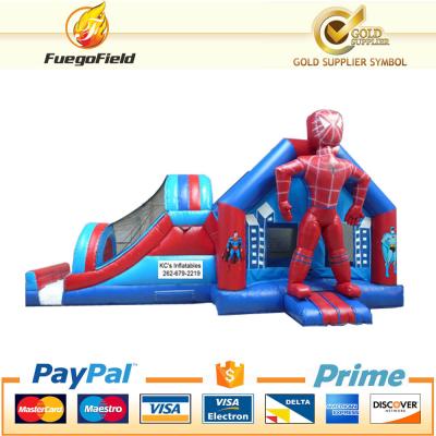 China Castelo de salto do homem-aranha Bouncy inflável gigante do castelo dos desenhos animados à venda