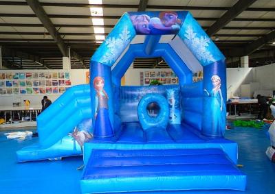 China Inflatable Open Air Frozen Jumping Castle / Cartoon Bouncy Castle for sale