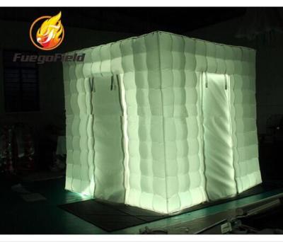 China Promotional Inflatable Event Tents , Rental Two Doors inflatable photo studio With Air Blower for sale