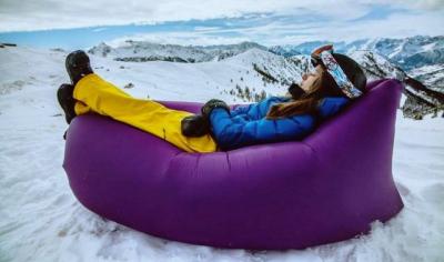 China Nice purple Inflatable Air Sofa , in stocks inflatable sleeping bag for adults for sale