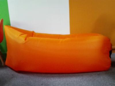 China Vibrant orange Customized inflatable outdoor sofa , AIR Laybag with pockets for sale