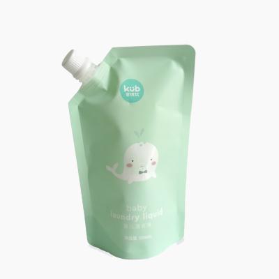 China Guanhui Shock Resistance Custom Plastic Biodegradable Beverage Stand Up Bag 50ml 1000ml Spout Pouch for sale