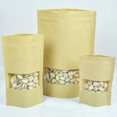 China Guanhui BIODEGRADABLE Hot Sale Plastic Stand Up Food Bag With Window for sale