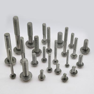 China Metric Anti Slip Bolt Screws Customization Stainless Steel Flange Face Screws for sale