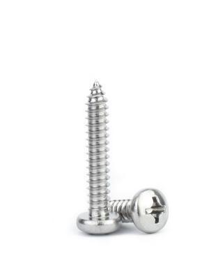 China Self Tapping Screws, Stainless Steel, Cross Recessed Pan Head Wood Screws, Sheet Metal Tek Screws for sale