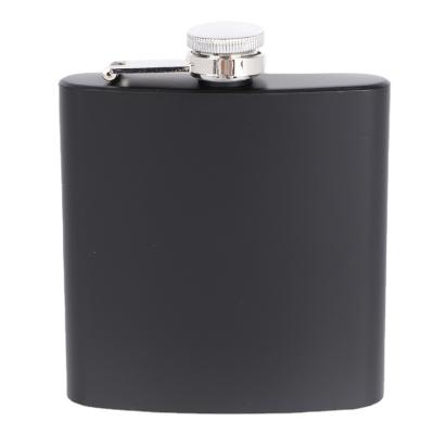 China Custom High Quality Stainless Steel 8OZ Hip Flask Modern Portable Hip Flask Black For Wine Whiskey for sale