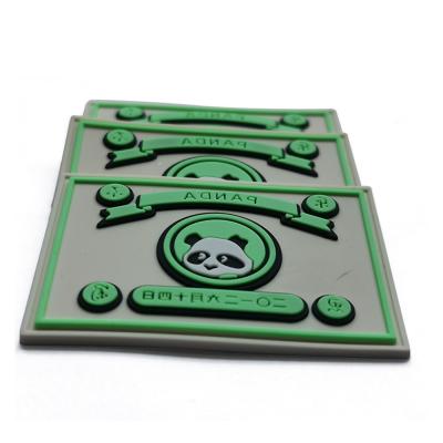 China Wholesale Attractive Cartoon Sustainable Embossed Garment Patch Rubber Silicon PVC Label For Bags Clothes for sale