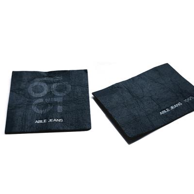 중국 Rectangle Black Clothing Tags Waterproof Printed Jacron Clothing Labels 판매용