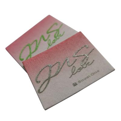 중국 Gradient 3D Sustainable Garment Labels Print Custom Clothing Tags Jacron Jeans Labels 판매용