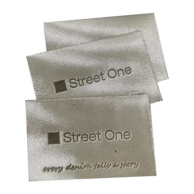 중국 Custom Leather Clothing Labels Garment Rectangle Silver Color Label 판매용