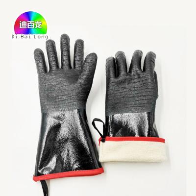 China Water Oil Proof Rubber Insulated Heat Resistant BBQ Cooking Gloves for sale