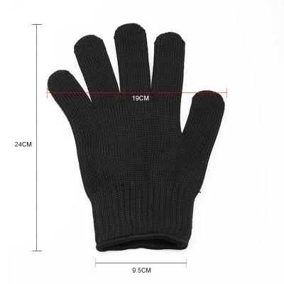 China New Black Safety Work Anti-CUT Glove Cut Resistant Knitted Anti Cut Gloves Protect Hands for sale