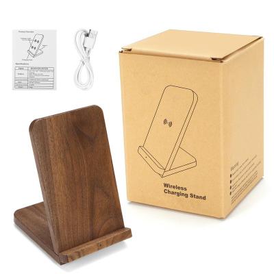 China Fast Charging Wooden Radio QI Fast Wireless Charger With Fast Charging Stand for sale