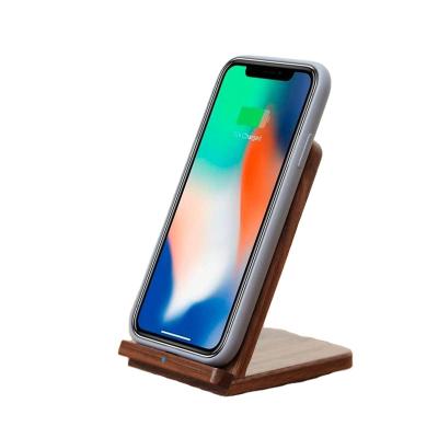 China Qi 5W 7.5W 15W 10W Custom Wireless Bamboo Wooden Wireless Charger Custom Fast Charging Stand For Mobile Phone for sale