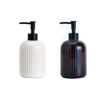 China Sublimation Bathroom Accessories Lotion Bathroom Chinese Ordic Simple Manual Bottles Soap Dispenser for sale