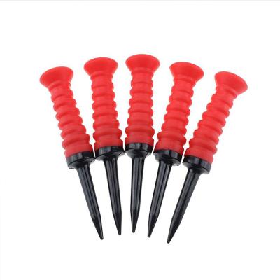 China New Design Plastic Durable Golf Elastic Tee Rubber And Plastic Golf Tee For Golf Accessories for sale