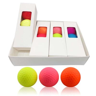 China Golf set box two layers matte colored balls a set of 12 balls is divided into four small boxes YQCK-09-YG for sale