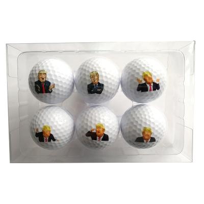 China Golf Practice New Arrival 6pcs Golf Balls In A Set Promotional Fun Set With Cartoon Pattern Of 2 Layers Practice Balls for sale