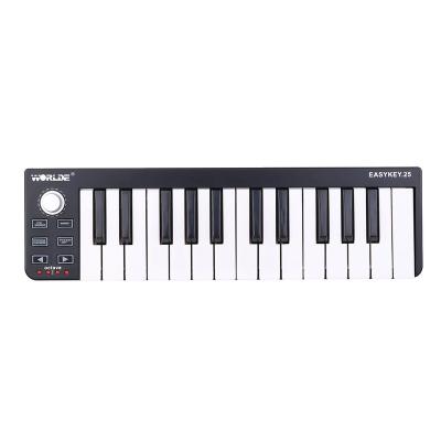 China Mini MIDI Keyboard 25 Worlde MIDI Controller Keyboard 25 Keys Piano Digital USB Music Production For Musical Instrument for sale