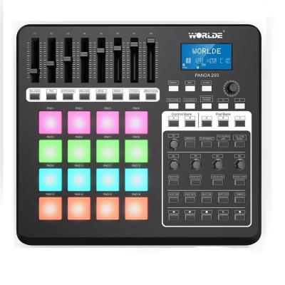 China USB MIDI Controller With USB Keyboard Lightweight Sound Hardware Controller DJ MIDI Panda 200 Worlde Studio Audio Recording For Musical Instrument for sale