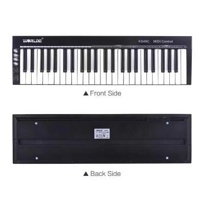 China No sound source No sound source Worlde KS49C MIDI Keyboard Controller 49 Keys Piano USB Digital Music Production For Musical Instrument for sale